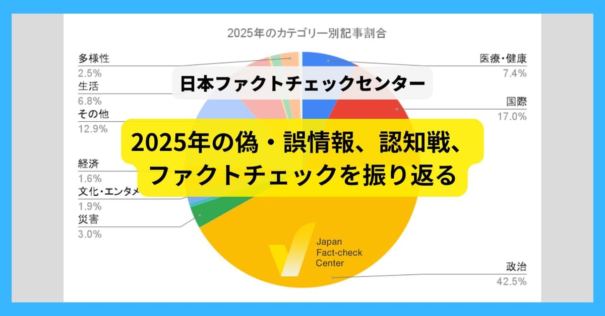 2025年の偽・誤情報、ファクトチェック、認知戦　何がどのように広がったか