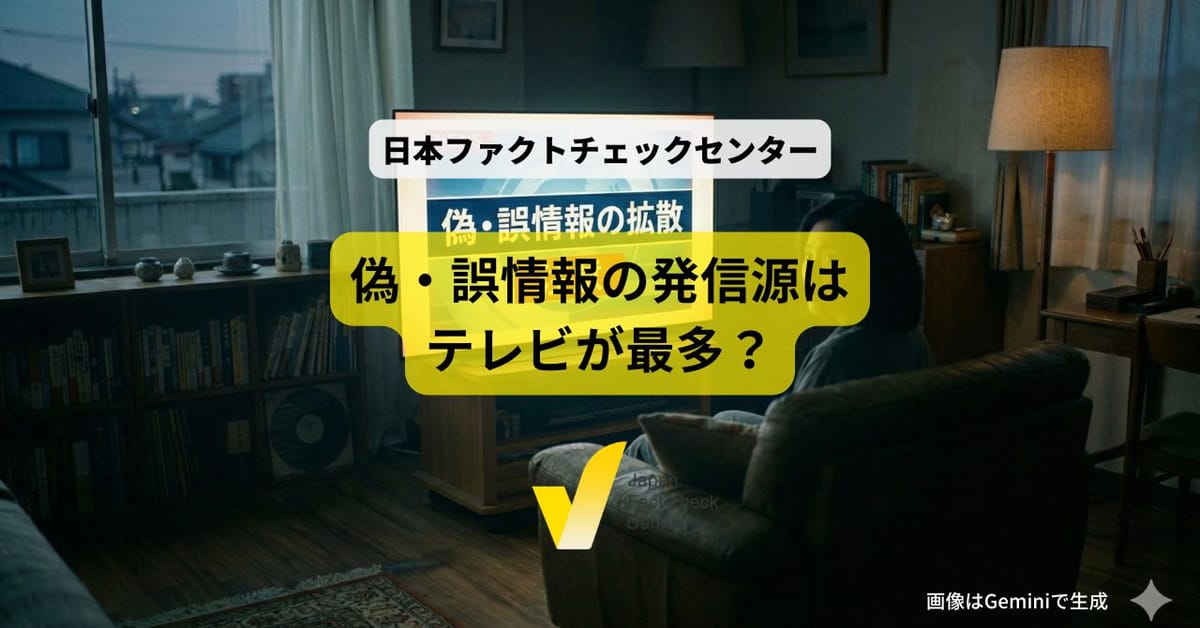 「偽情報の源はテレビ」は本当か？　批判の根拠となった調査を実施した小笠原教授とデータを読み解く【ファクトチェック解説】