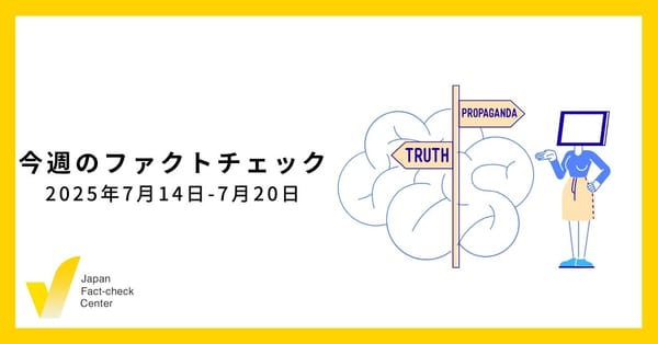 参院選ファクトチェック計27本/政治系人気動画の解説も【今週のファクトチェック】